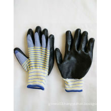 13G Polyester Shell Nitrile Coated Safety Work Gloves (N6014)